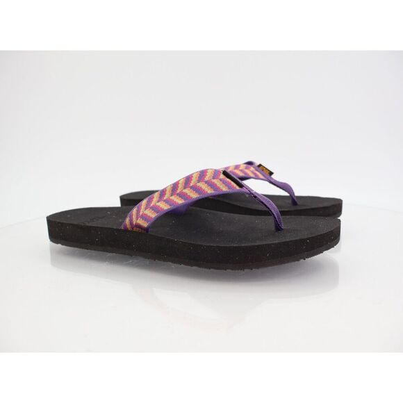 Teva ReFlip Sandal Slide Flip Flop Thong Black Purple Size 11 Beach Slip On - Picture 2 of 12